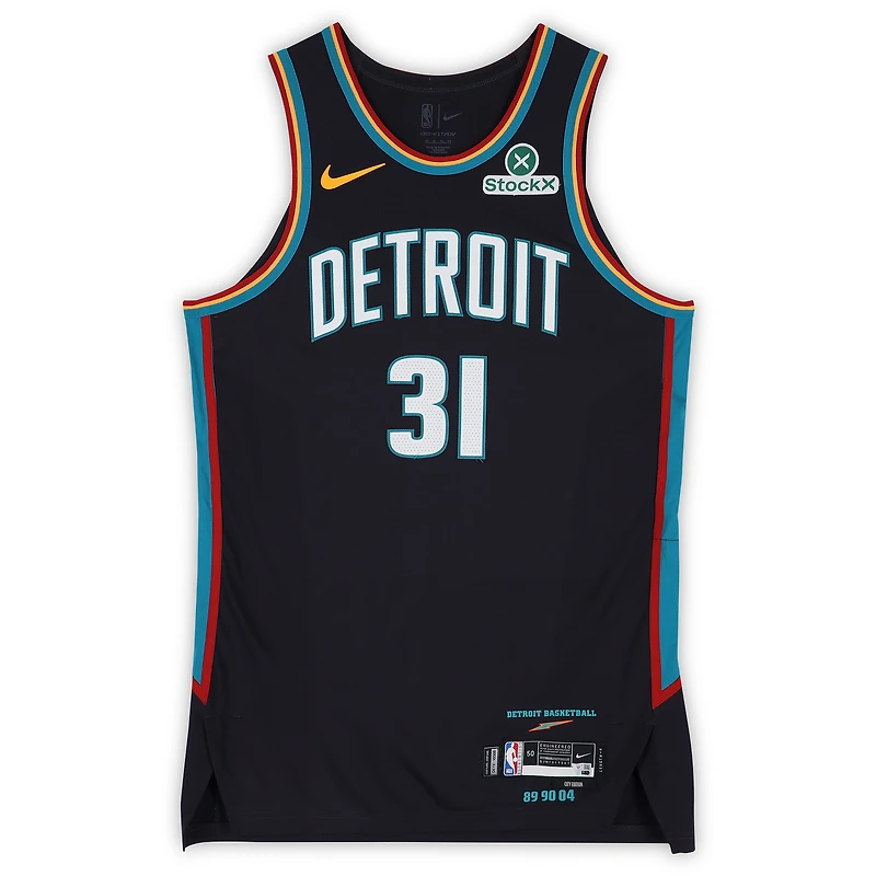 Javonte Green Detroit Pistons Game-Used #31 Black Nike City Edition Jersey Worn During the 2025-26 NBA Season - Size 50+4