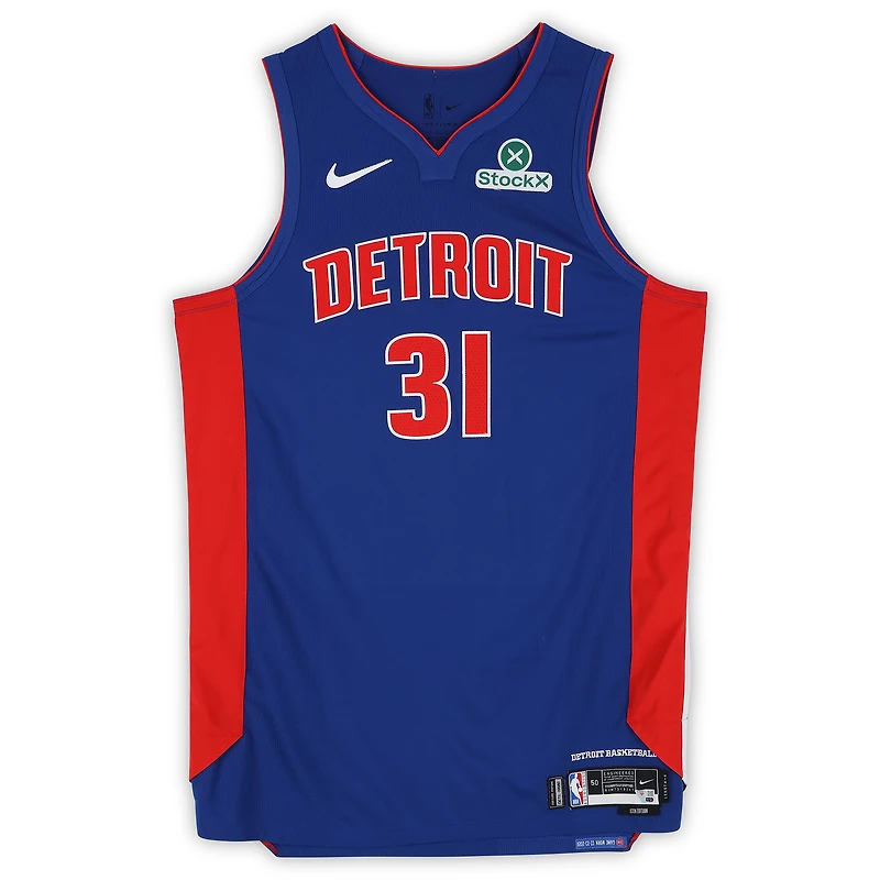 Javonte Green Detroit Pistons Game-Used #31 Blue Nike Jersey Worn During the 2025-26 NBA Season - Size 50+4
