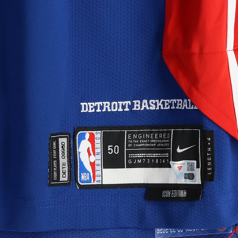 Maillot Nike bleu porté par Javonte Green (Detroit Pistons) n° 31 lors de la saison NBA 2025-2026 - Taille 50+4