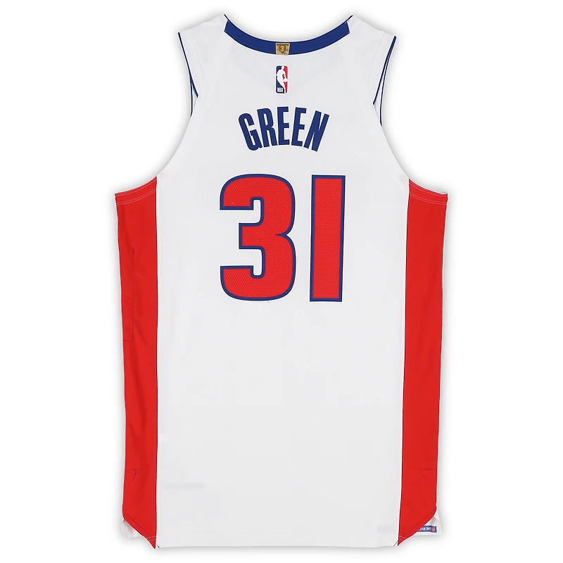 Javonte Green Detroit Pistons Game-Used #31 White Nike Jersey vs. Milwaukee Bucks on April 8 and vs. Indiana Pacers on April 12, 2026 - Size 50+4