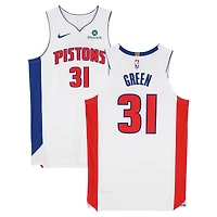 Maillot blanc Nike porté par Javonte Green (Detroit Pistons) n° 31 lors des matchs contre les Milwaukee Bucks le 8 avril et contre les Indiana Pacers le 12 avril 2026 - Taille 50+4