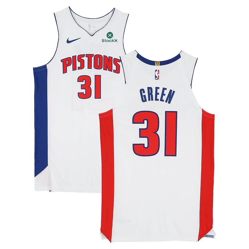 Javonte Green Detroit Pistons Game-Used #31 White Nike Jersey vs. Toronto Raptors on March 31 and vs. Orlando Magic on April 6, 2026 - Size 50+4