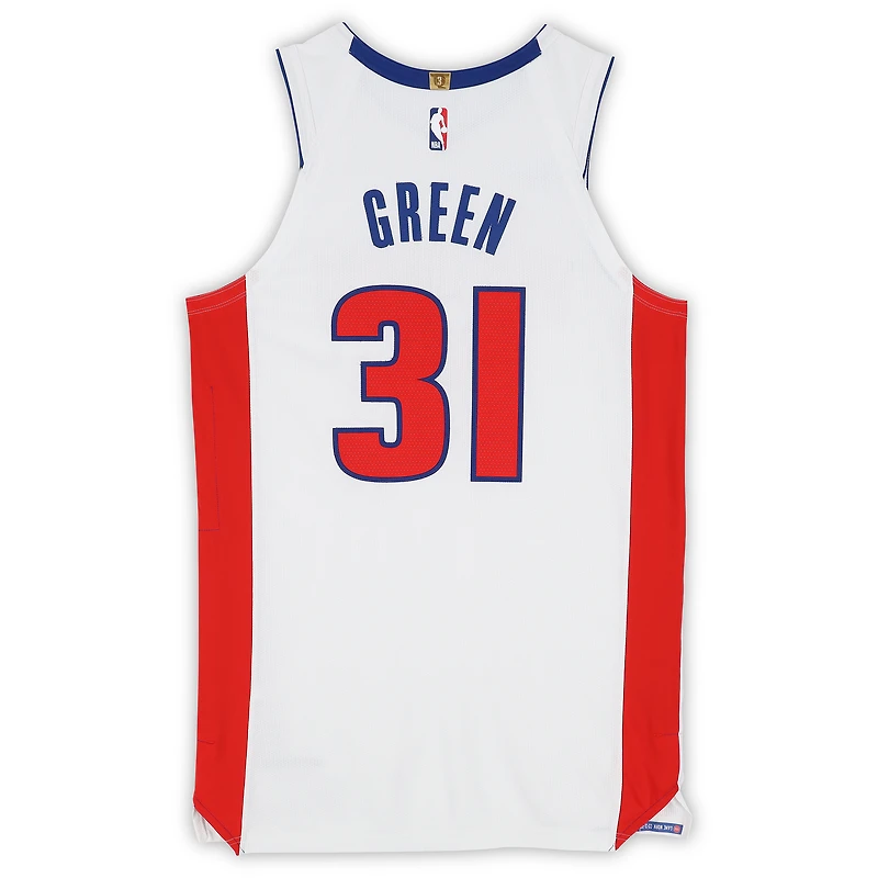 Javonte Green Detroit Pistons Game-Used #31 White Nike Jersey vs. Toronto Raptors on March 31 and vs. Orlando Magic on April 6, 2026 - Size 50+4