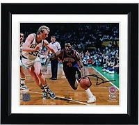 Joe Dumars Detroit Pistons Autographed 8" x 10" Dribbling vs. Larry Bird Photograph