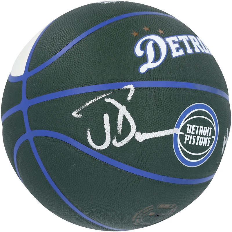 Joe Dumars Detroit Pistons Autographed Wilson 2022-23 City Edition Collector's Basketball with "HOF 06" Inscription