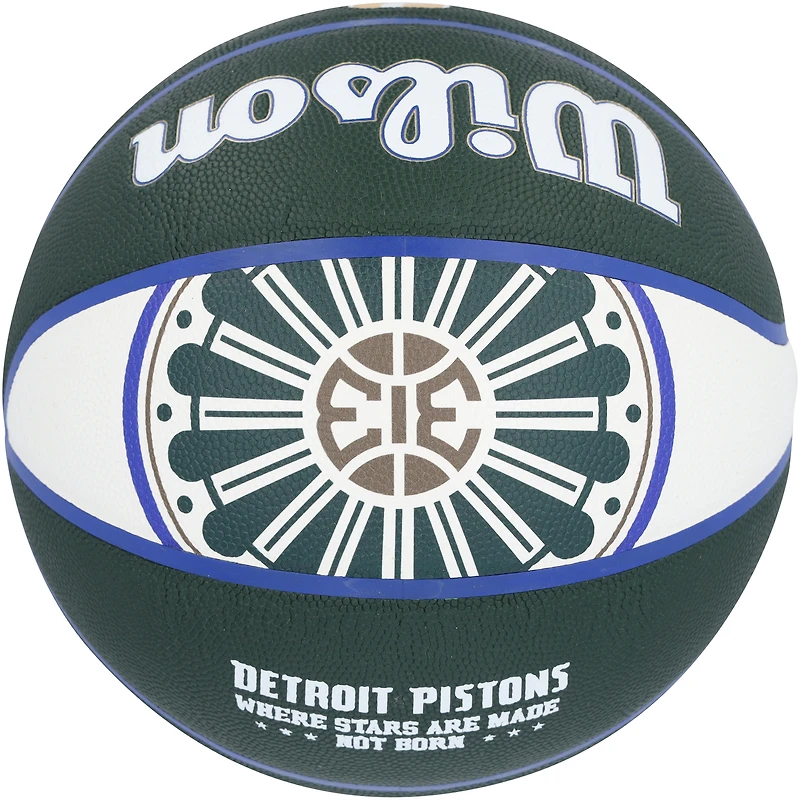 Joe Dumars Detroit Pistons Autographed Wilson 2022-23 City Edition Collector's Basketball with "HOF 06" Inscription