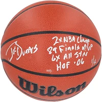 Joe Dumars Detroit Pistons Autographed Wilson Authentic Series Indoor/Outdoor Basketball with Multiple Inscriptions - Limited Edition #1/4