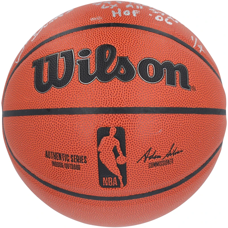 Joe Dumars Detroit Pistons Autographed Wilson Authentic Series Indoor/Outdoor Basketball with Multiple Inscriptions - Limited Edition #1/4