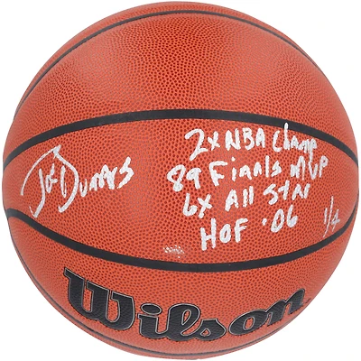 Joe Dumars Detroit Pistons Autographed Wilson Authentic Series Indoor/Outdoor Basketball with Multiple Inscriptions - Limited Edition #1/4