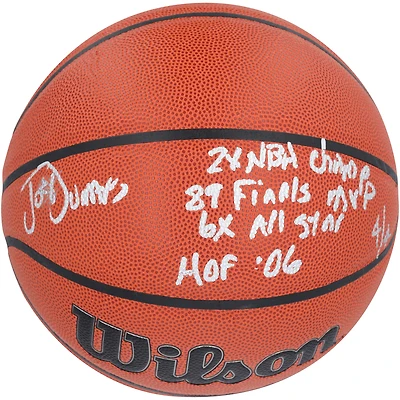 Joe Dumars Detroit Pistons Autographed Wilson Authentic Series Indoor/Outdoor Basketball with Multiple Inscriptions - Limited Edition #4/4