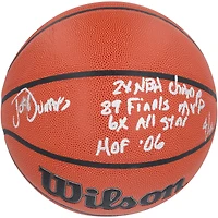 Joe Dumars Detroit Pistons Autographed Wilson Authentic Series Indoor/Outdoor Basketball with Multiple Inscriptions - Limited Edition #4/4