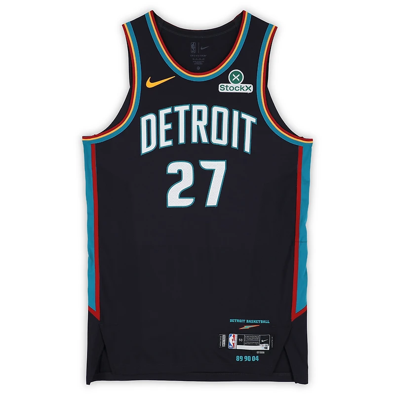 Kevin Huerter Detroit Pistons Game-Used #27 Black Nike City Edition Jersey Worn During the 2025-26 NBA Season - Size 50+4