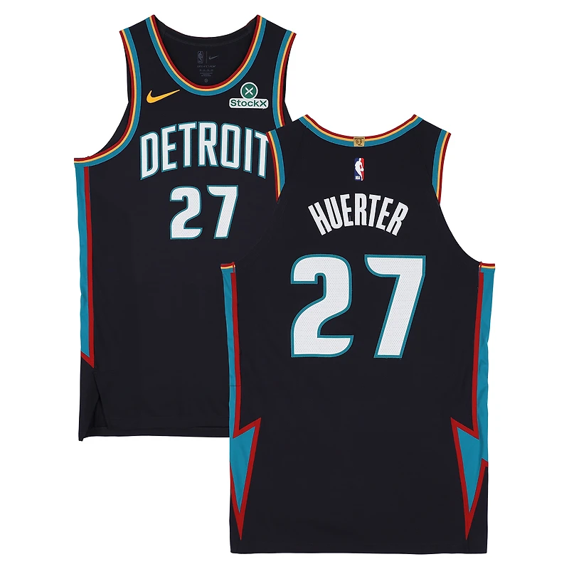 Maillot Nike City Edition noir n° 27 porté par Kevin Huerter (Detroit Pistons) lors de la saison NBA 2025-2026 - Taille 50+4