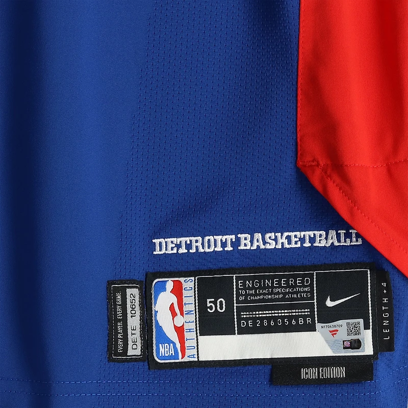 Maillot Nike bleu n° 27 porté par Kevin Huerter (Detroit Pistons) lors de la saison NBA 2025-2026 - Taille 50+4