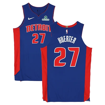 Maillot Nike bleu n° 27 porté par Kevin Huerter (Detroit Pistons) lors de la saison NBA 2025-2026 - Taille 50+4
