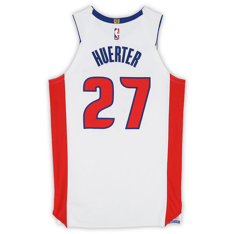 Kevin Huerter Detroit Pistons Game-Used #27 White Nike Jersey Worn During the 2025-26 NBA Season - Size 50+4
