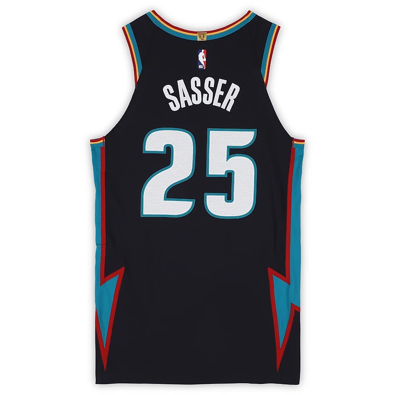 Marcus Sasser Detroit Pistons Game-Used #25 Black Nike City Edition Jersey Worn During the 2025-26 NBA Season - Size 46+4