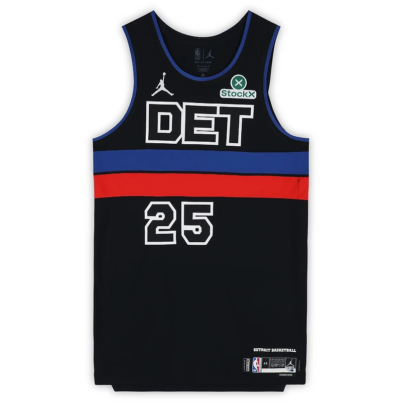 Marcus Sasser Detroit Pistons Game-Used #25 Black Nike Jersey vs. Minnesota Timberwolves on April 2, 2026 - Size 46+4