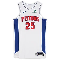 Marcus Sasser Detroit Pistons Game-Used #25 White Nike Jersey vs. Milwaukee Bucks on April 8 and vs. Indiana Pacers on April 12, 2026 - Size 46+6
