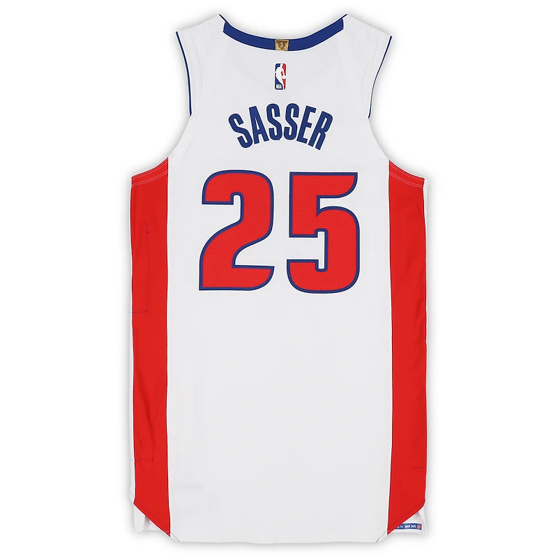 Marcus Sasser Detroit Pistons Game-Used #25 White Nike Jersey vs. Orlando Magic on April 22, 2026 - Size 46+6