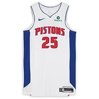 Marcus Sasser Detroit Pistons Game-Used #25 White Nike Jersey vs. Orlando Magic on April 22, 2026 - Size 46+6