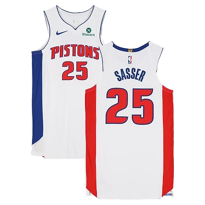 Marcus Sasser Detroit Pistons Game-Used #25 White Nike Jersey vs. Orlando Magic on April 22, 2026 - Size 46+6