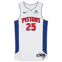 Maillot blanc Nike n° 25 porté par Marcus Sasser (Detroit Pistons) lors de la saison NBA 2025-2026 - Taille 46+4