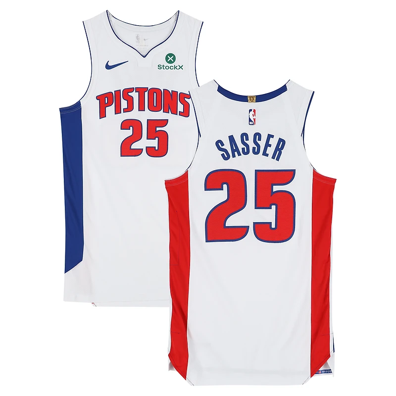 Marcus Sasser Detroit Pistons Game-Used #25 White Nike Jersey Worn During the 2025-26 NBA Season - Size 46+4
