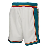 Short blanc authentique des Detroit Pistons de Mitchell & Ness pour homme