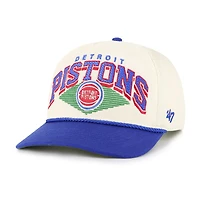 Men's '47 Cream/Blue Detroit Pistons Pomona Two-Tone Rope Hitch Adjustable Hat