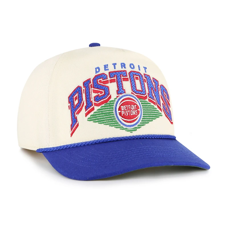 Men's '47 Cream/Blue Detroit Pistons Pomona Two-Tone Rope Hitch Adjustable Hat