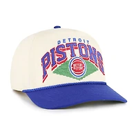 Men's '47 Cream/Blue Detroit Pistons Pomona Two-Tone Rope Hitch Adjustable Hat