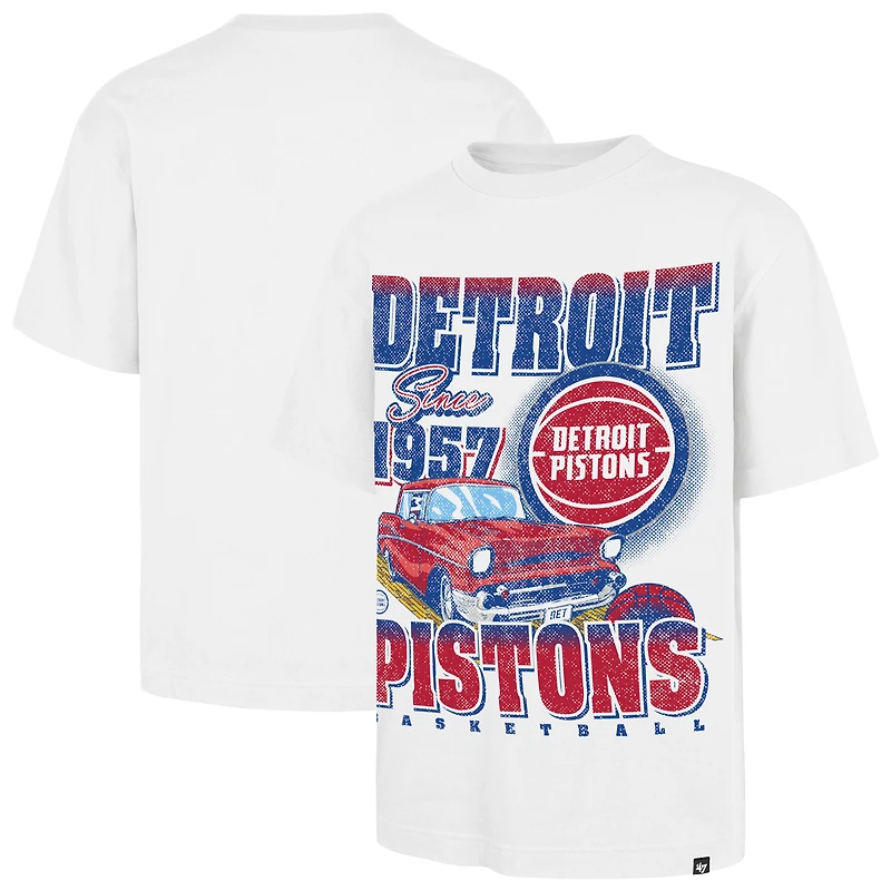 Men's '47  White Detroit Pistons Regional Franklin T-Shirt