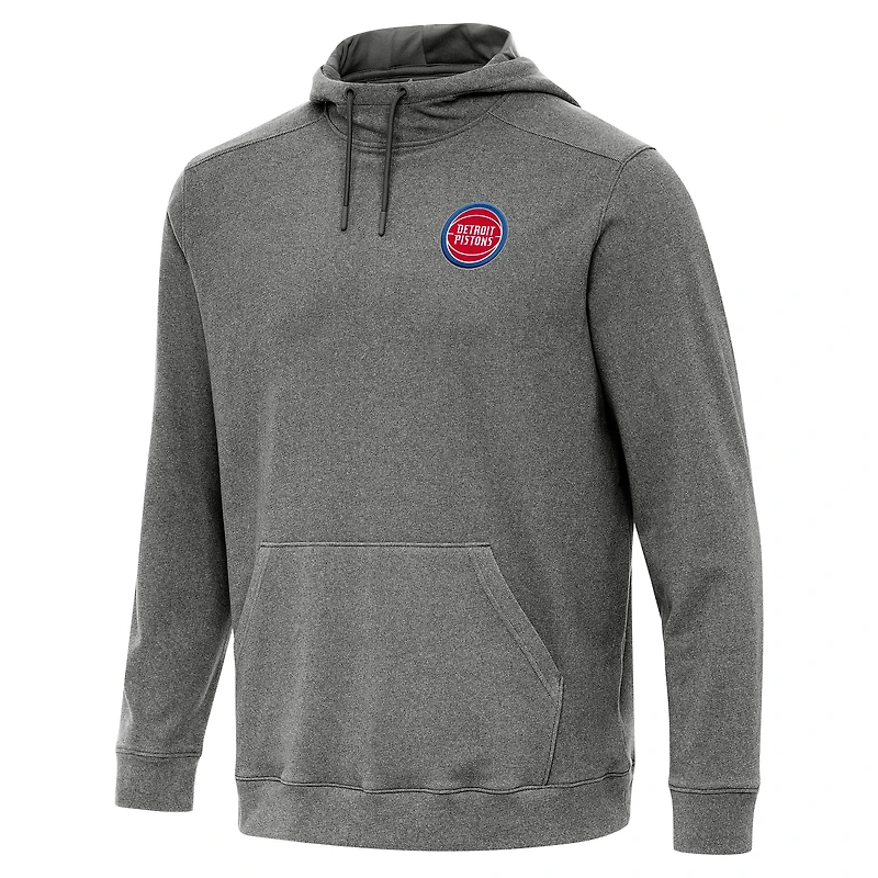 Sweat à capuche Antigua Heather Black pour homme, style Cloud, Detroit Pistons