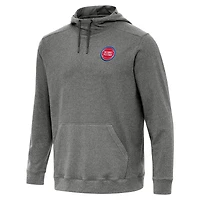 Sweat à capuche Antigua Heather Black pour homme, style Cloud, Detroit Pistons