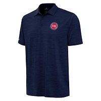 Men's Antigua  Heather Navy Detroit Pistons Layout Polo