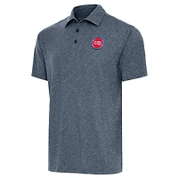 Polo Antigua Heather Navy Par pour homme des Detroit Pistons