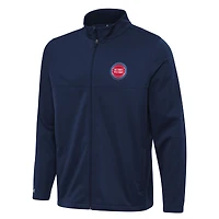 Veste de golf zippée intégrale Antigua Navy Detroit Pistons Links 2 pour homme