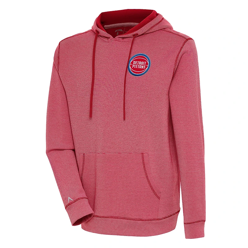 Sweat à capuche tri-blend rouge Antigua Detroit Pistons Axe Bunker pour homme