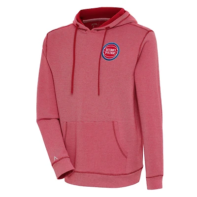 Sweat à capuche tri-blend rouge Antigua Detroit Pistons Axe Bunker pour homme