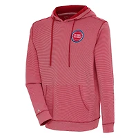 Sweat à capuche tri-blend rouge Antigua Detroit Pistons Axe Bunker pour homme