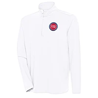 Pull-over blanc à fermeture éclair quart de tour Hunk des Detroit Pistons pour homme