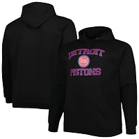 Sweat à capuche noir Detroit Pistons Big & Tall Heart Soul pour homme