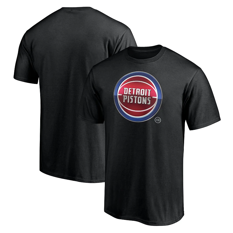 Men's  Black Detroit Pistons Midnight Mascot T-Shirt