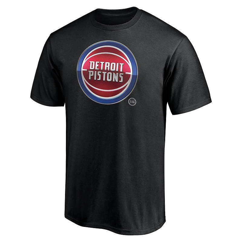 T-shirt noir pour homme avec mascotte Midnight des Detroit Pistons