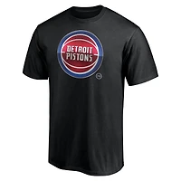 T-shirt noir pour homme avec mascotte Midnight des Detroit Pistons