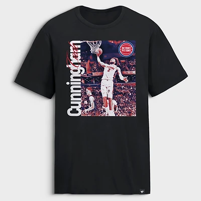T-shirt noir de début saison des Detroit Pistons Cade Cunningham pour homme