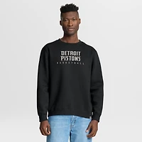 Men's Fanatics Black Detroit Pistons Crossover Collection Defensive Rotation Drill Premium Pullover Sweatshirt