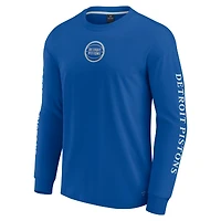 T-shirt à manches longues bleu Detroit Pistons Elements Strive pour hommes Fanatics