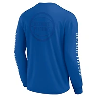 T-shirt à manches longues bleu Detroit Pistons Elements Strive pour hommes Fanatics